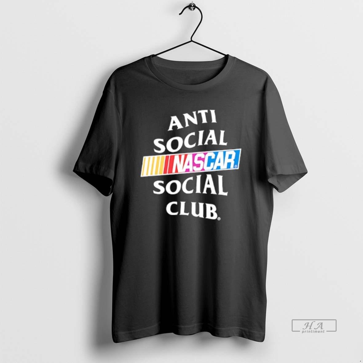 Trendy Anti Social Social Club X Nascar Game Logo Tee Shirt
