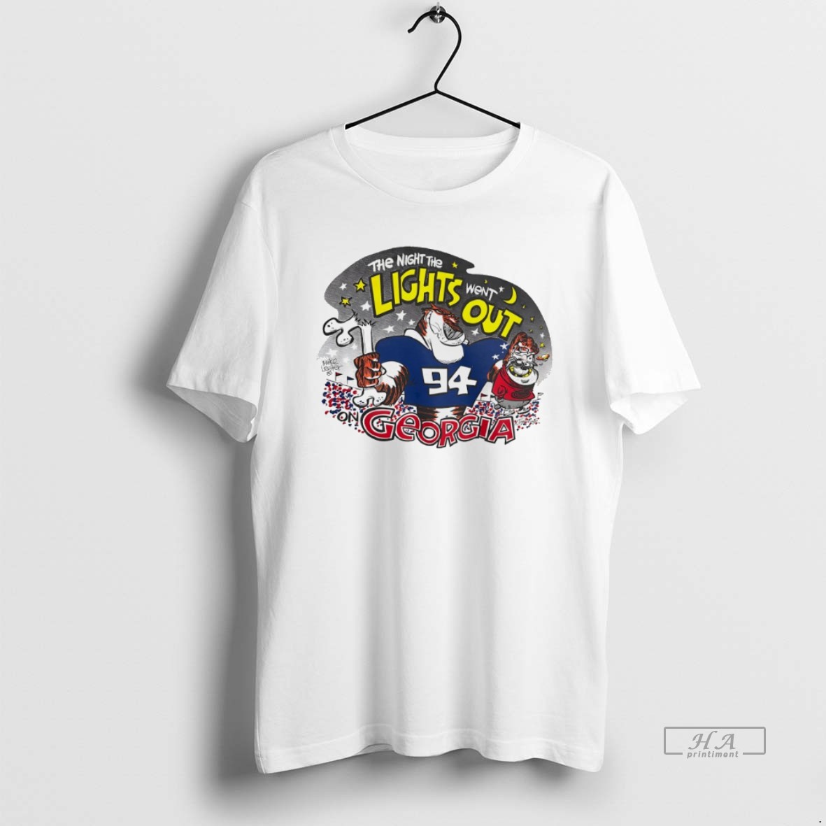 Trendy Auburn Tigers The Night The Went Lights Out On Georgia Tee Shirt