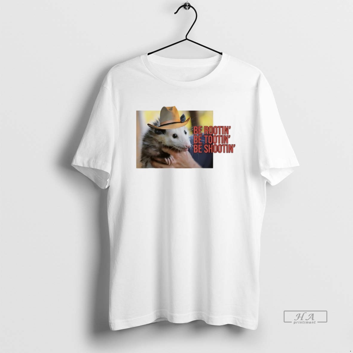 Trendy Be Rootin Be Tootin Be Shootin Virginia Opossum Cowboy Tee Shirt