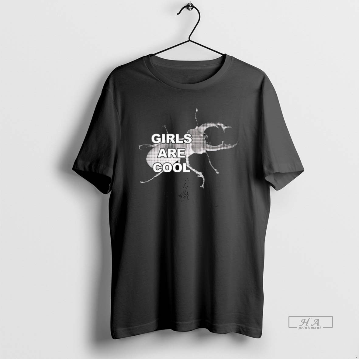 Trendy Beetle Silhouette Girls Are Cool Tee Shirt