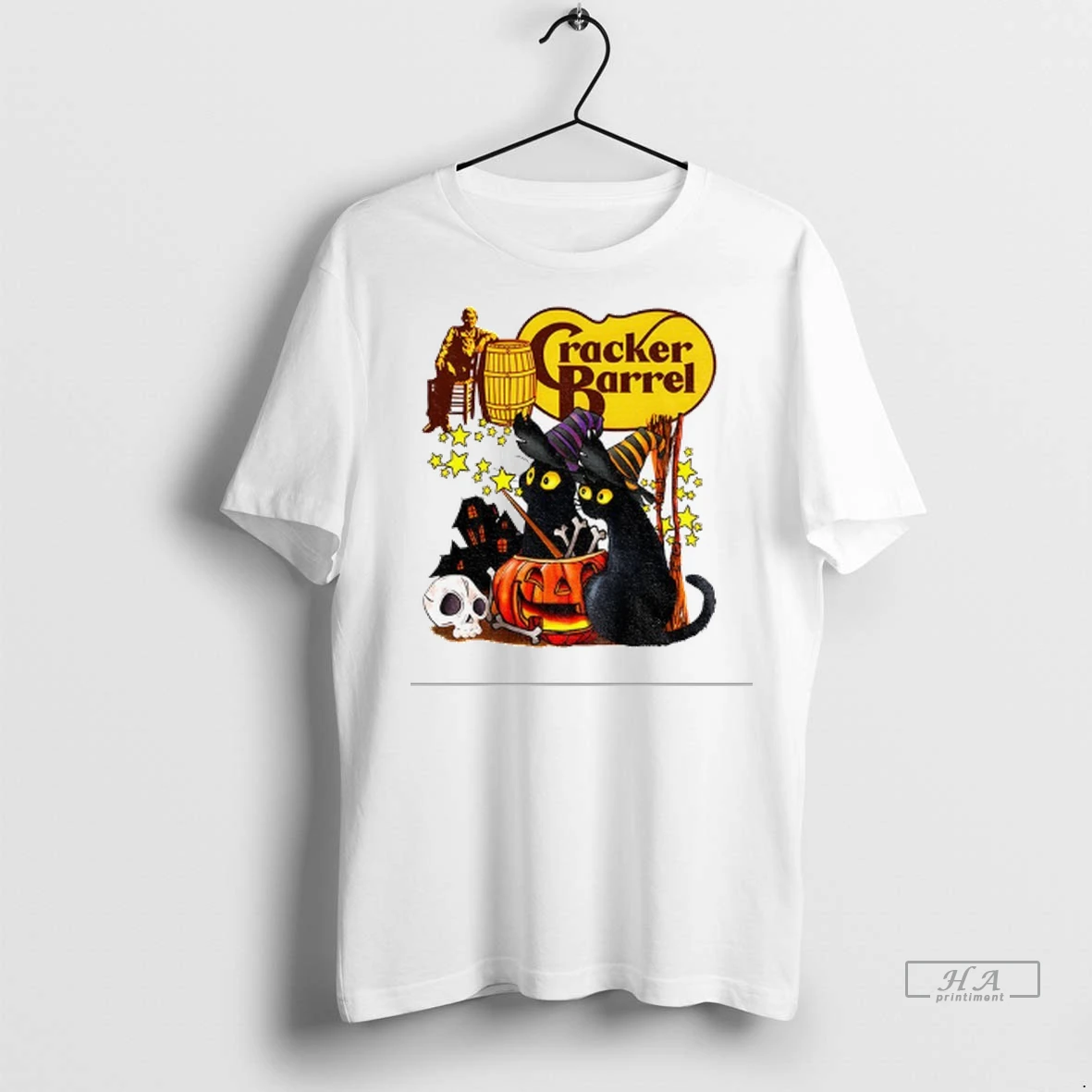 Trendy Black Cat Witches Cracker Barrel Halloween 2025 Shirt Sweater