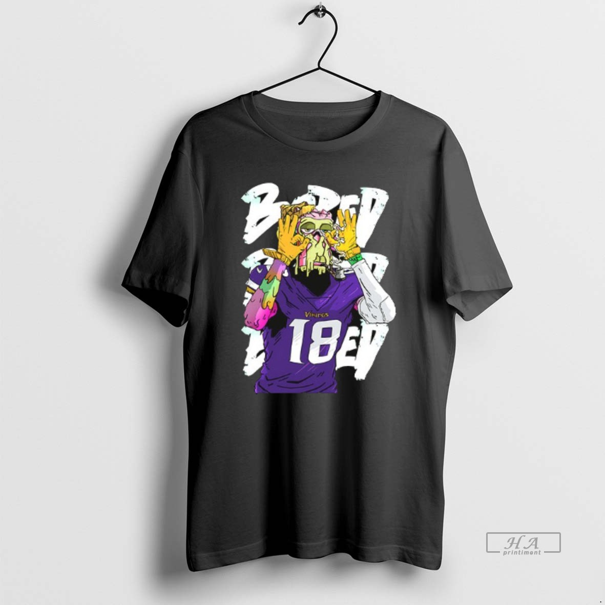 Trendy Bored Justin Jefferson Minnesota Vikings Style Football Art Ceramic Ceramic And Classic Dad Cap Tee Shirt