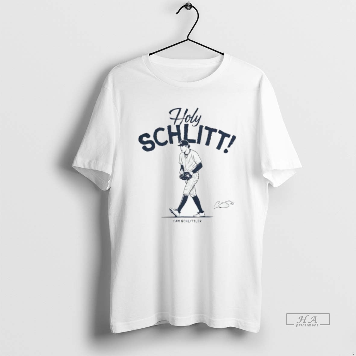 Trendy Cam Schlittler Holy Schlitt New York Yankees Baseball Signature Tee Shirt