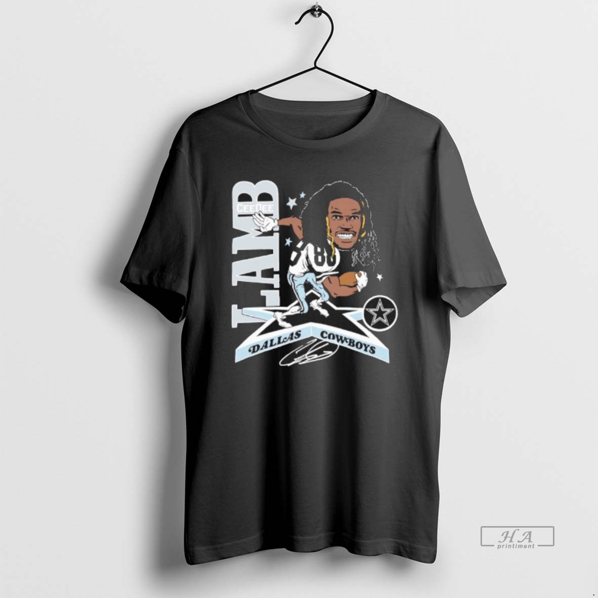 Trendy Ceedee Lamb Dallas Cowboys Signature Caricature Tee Shirt