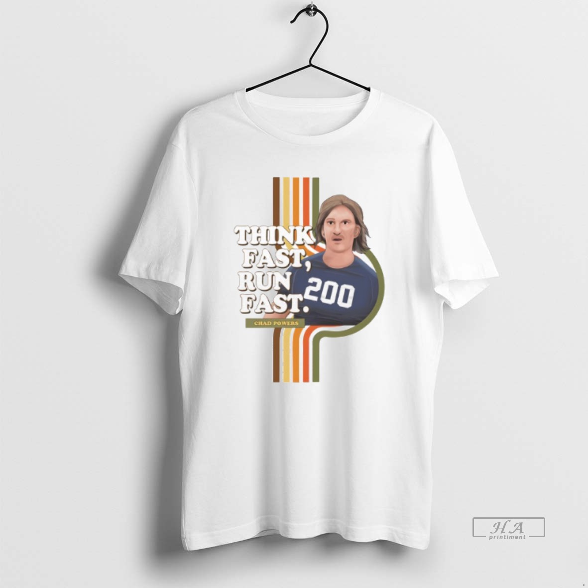 Trendy Chad Powers Think Fast Run Fast Tee Shirt