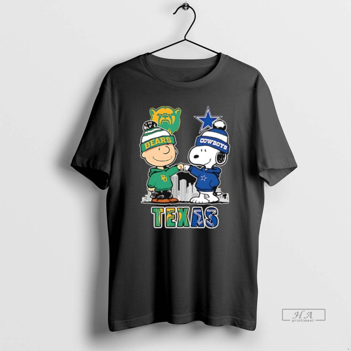 Trendy Charlie Brown And Snoopy X Baylor Bears And Dallas Cowboys Tee Shirt