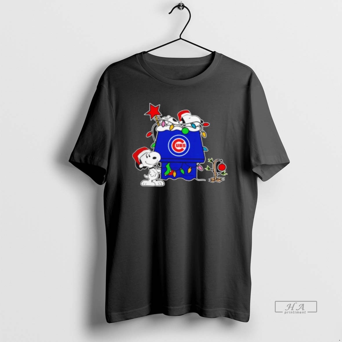 Trendy Chicago Cubs Snoopy Santa Christmas Holiday 2025 Lights Tee Shirt