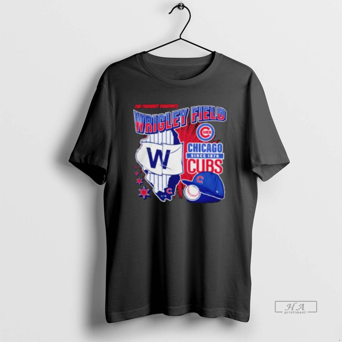 Trendy Chicago Cubs Wrigley Field Since 1876 Vintage Tee Shirt