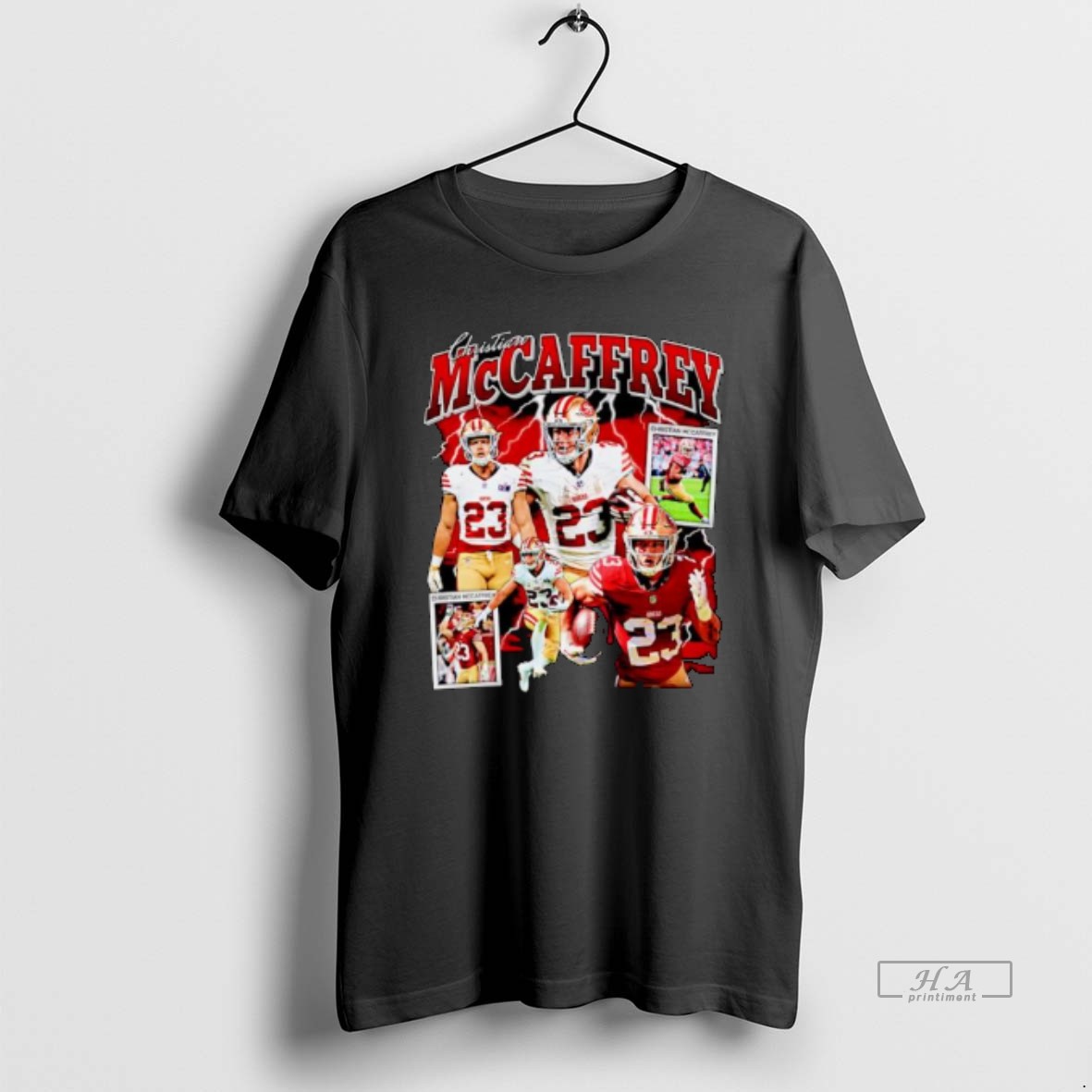 Trendy Christian Mccaffrey 23 San Francisco 49ers Nfl Graphic Ornaments Tee Shirt