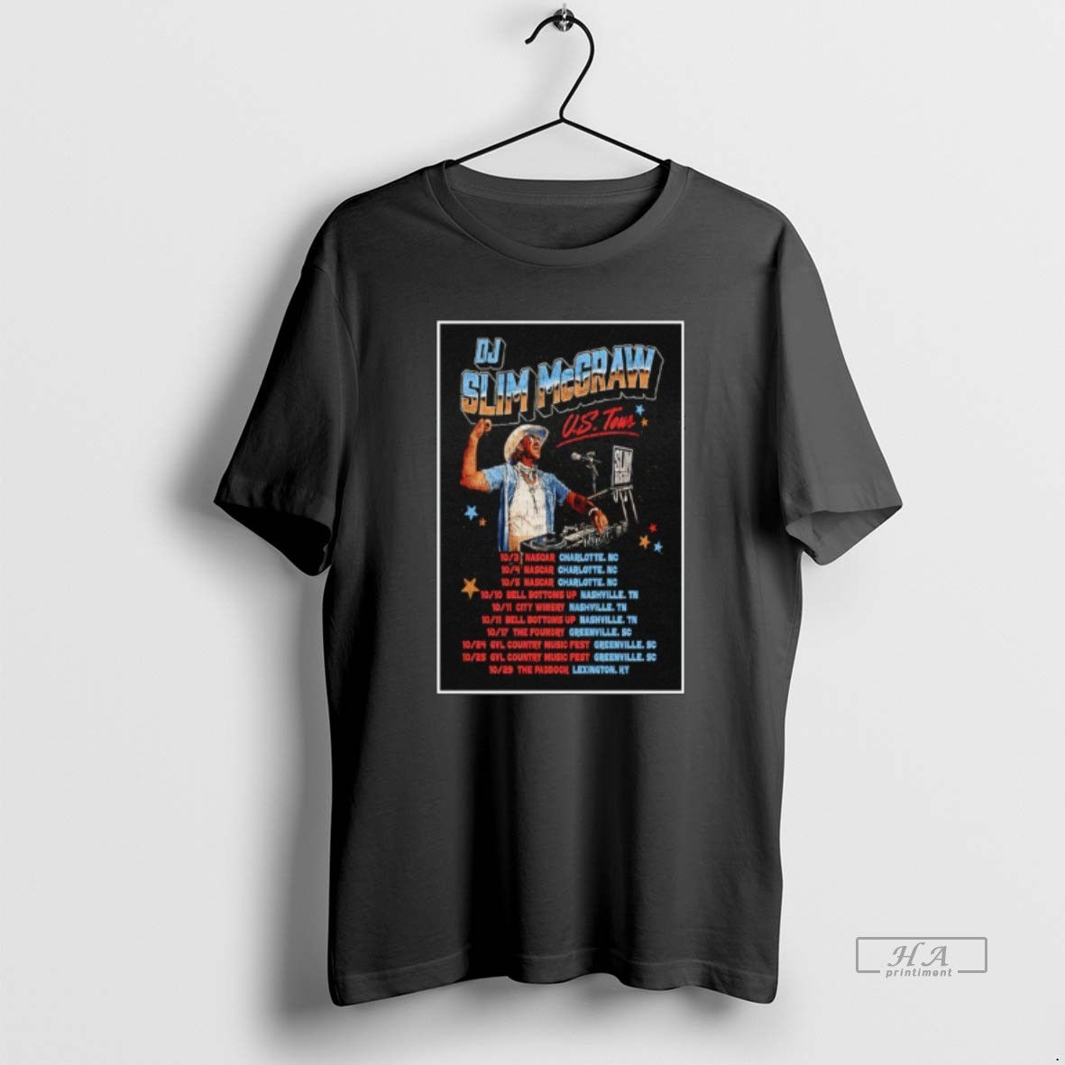 Trendy Dj Slim Mcgraw Us Tour 2025 Tee Shirt