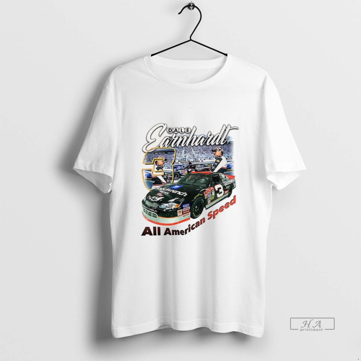 Trendy Dale Earnhardt And Chevrolet Monte Carlo Number 3 Nascar All American Speed Tee Shirt