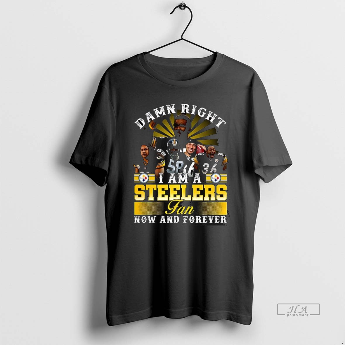 Trendy Damn Right I Am A Pittsburgh Steelers Fans Now And Forever Legends Never Die Tee Shirt
