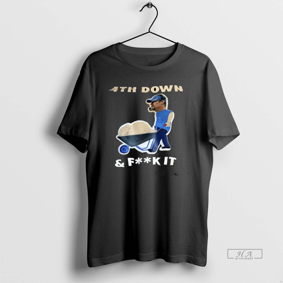Trendy Dan Campbell Detroit Lions 4th Down And Fuck It Tee Shirt