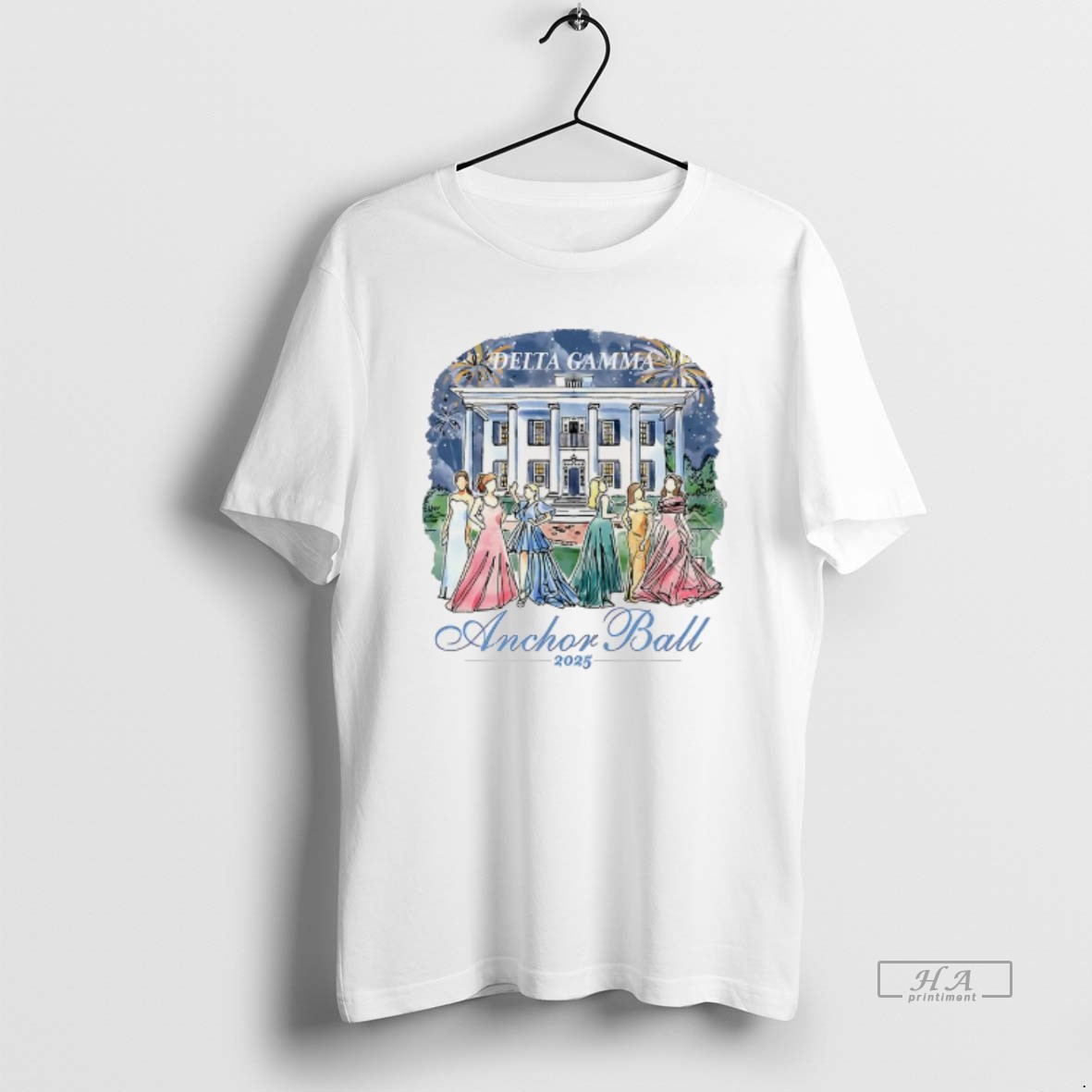 Trendy Delta Gamma Anchor Ball 2025 University Of Mississippi Tee Shirt