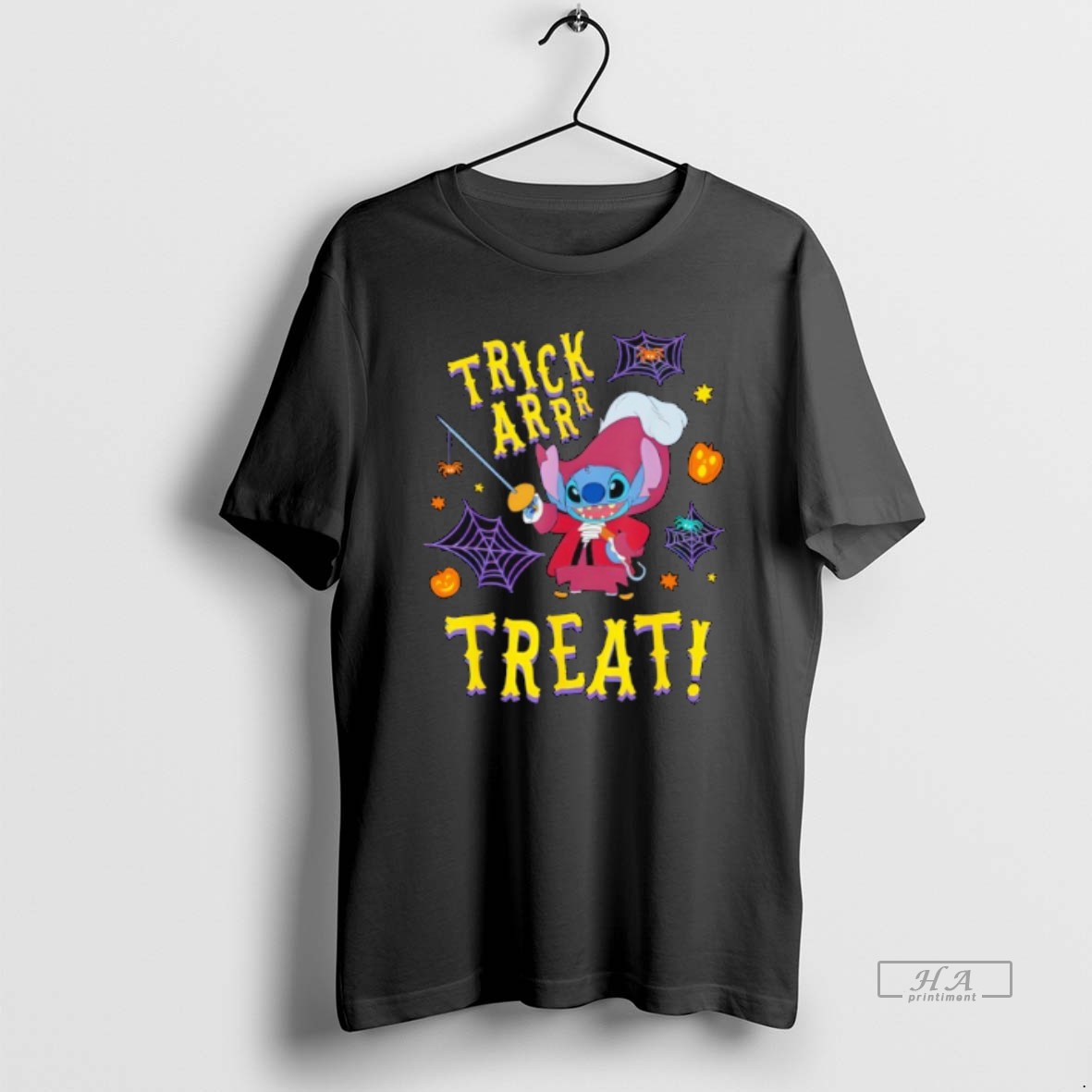 Trendy Disney Halloween Stitch Trick Arr Treat Tee Shirt