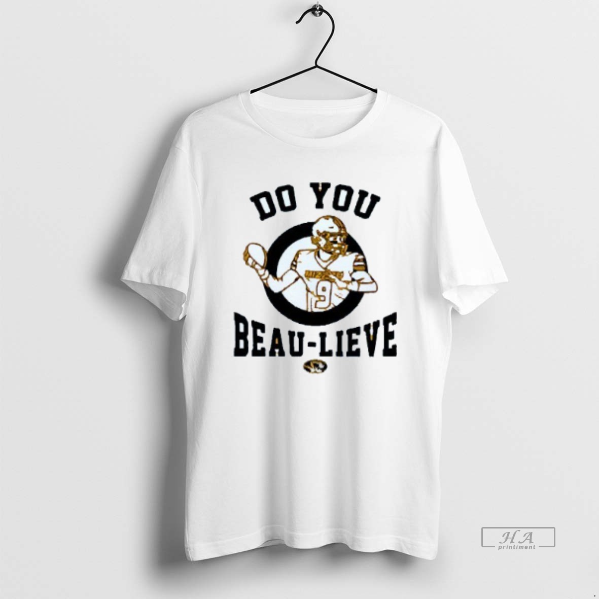 Trendy Do You Beau Lieve Mizzou Tigers Mens White Tee Tee Shirt