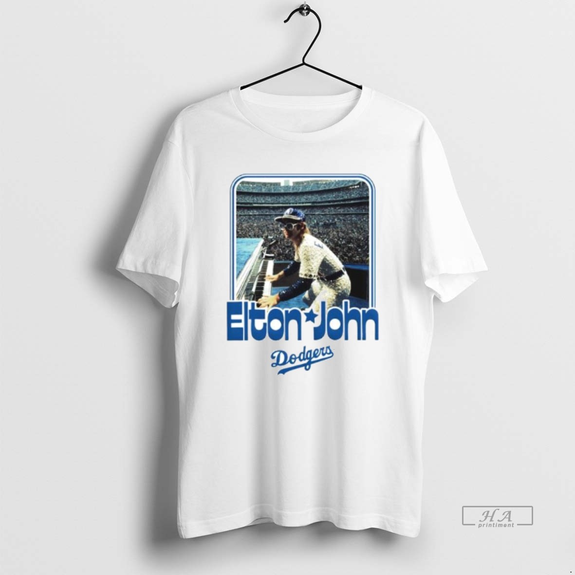 Trendy Elton John X Los Angeles Dodgers Stadium Duke Ornaments Tee Shirt