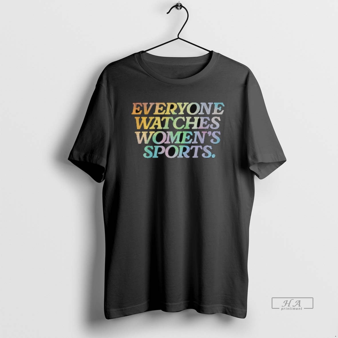Trendy Everyone Watches Womens Sports Rainbow Equality Tee Shirt
