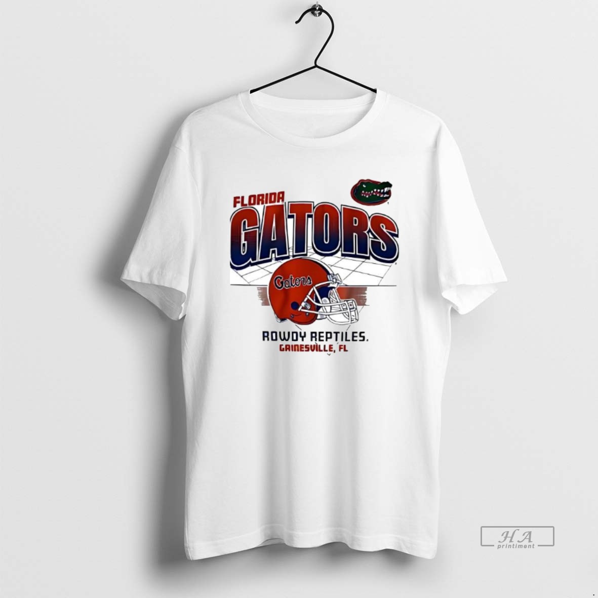 Trendy Florida Gators Rowdy Reptiles Helmet Tee Shirt