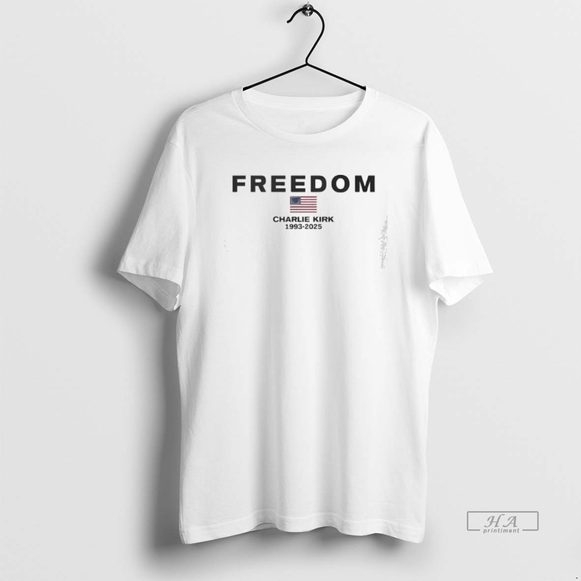 Trendy Freedom Charlie Kirk 1993 2025 America Flag Tee Shirt