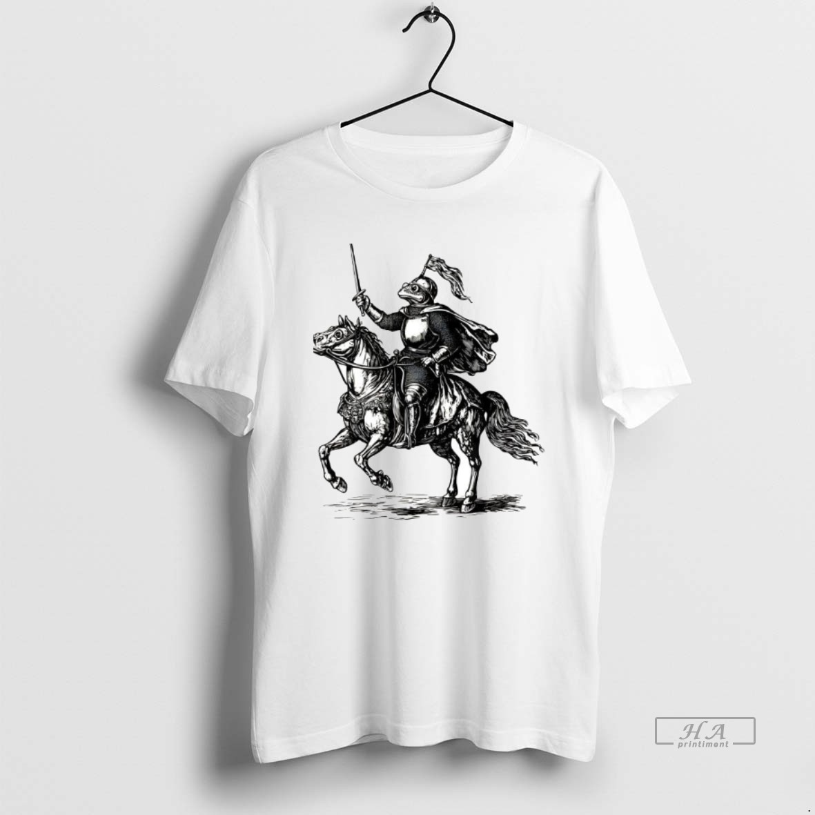 Trendy Frog Knight Protest Resist Graphic Tee Shirt