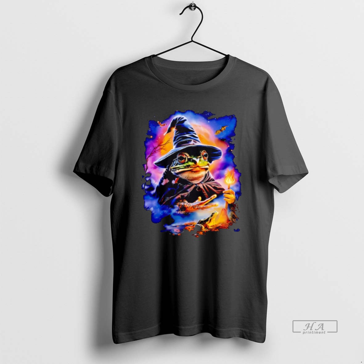 Trendy Frog Protest Resist Frog Wizard Frog Witch Halloween Galaxy Tee Shirt