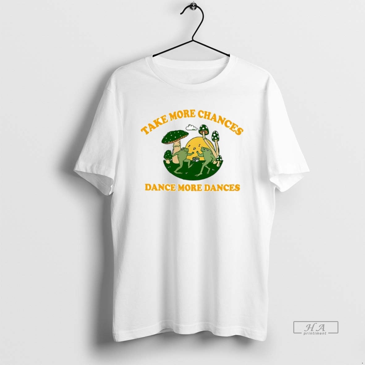 Trendy Frog Protest Resist Take More Chances Dance More Dances Tee Shirt