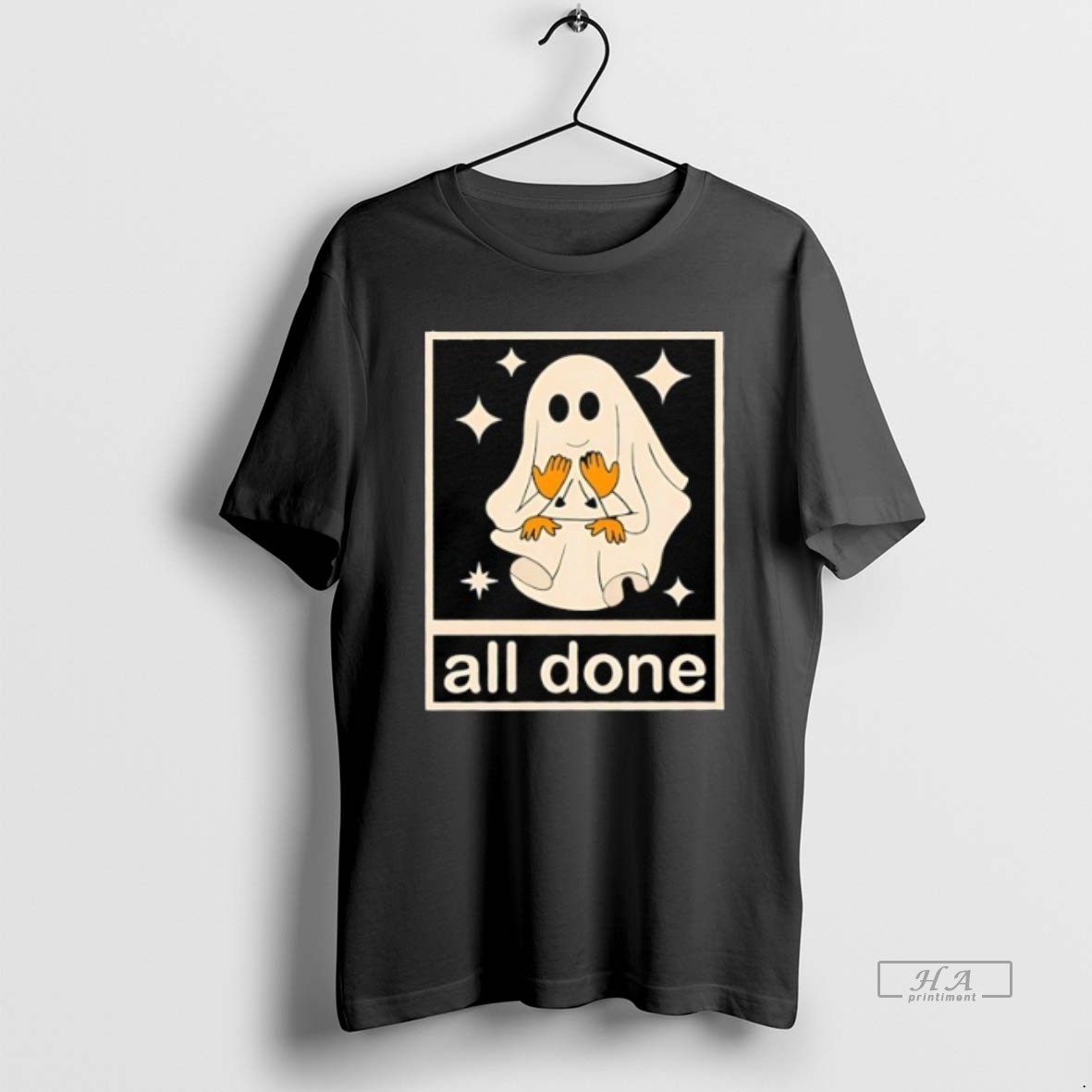 Trendy Ghost All Done Halloween Tee Shirt