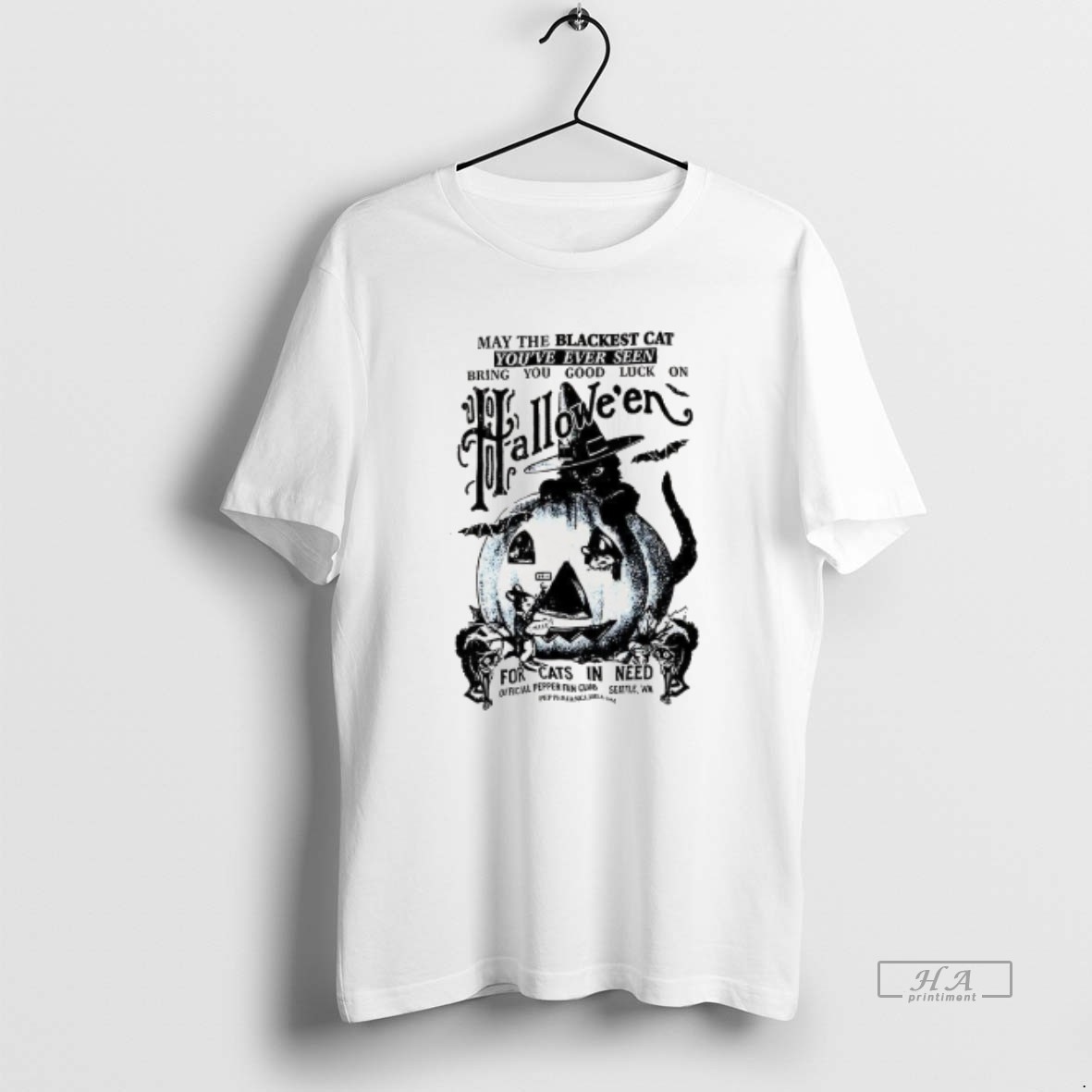 Trendy Halloween May The Blackest Cat Tee Shirt