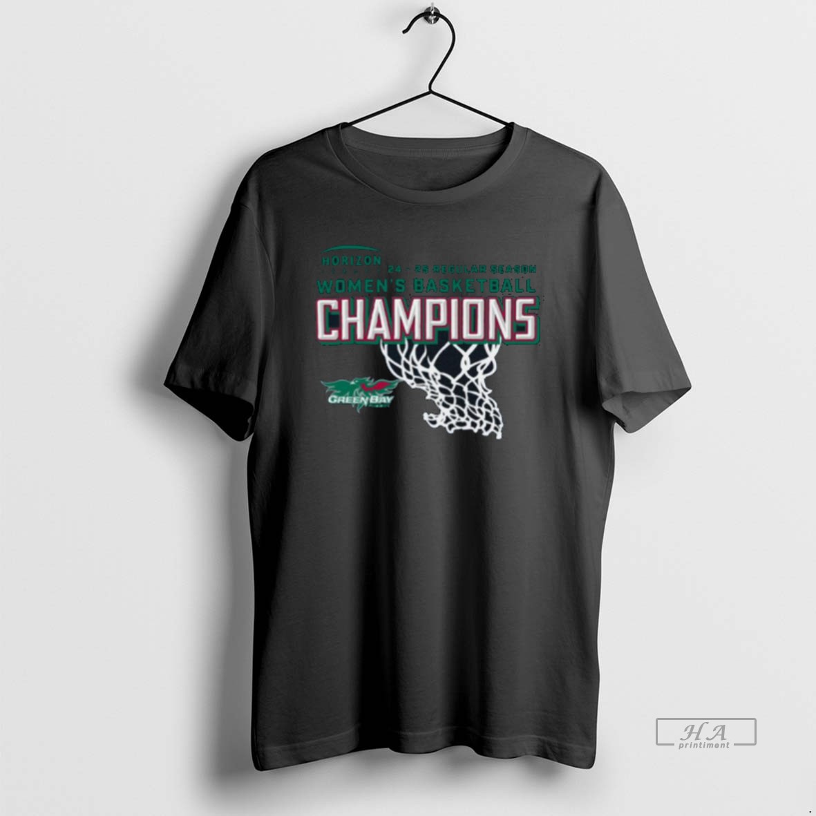 Trendy Horizon League Regular Season 2025 Womens Basketball Green Bay Phoenix Champions T Tee Shirt