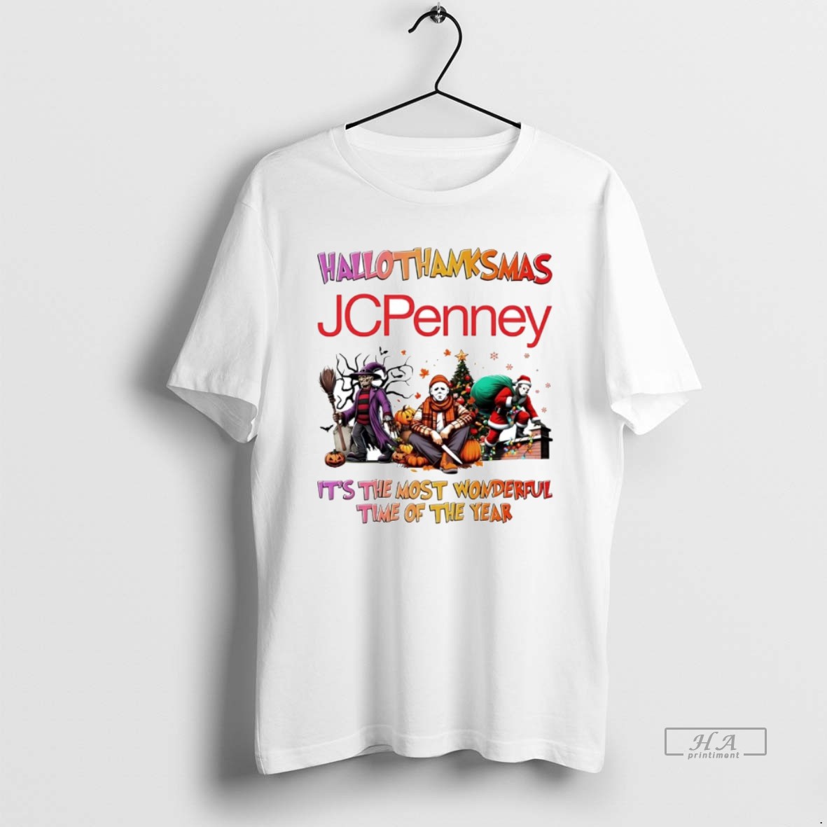 Trendy Horror Movies Jcpenny Hallothanksmas Its The Most Wonderful Time Tee Shirt