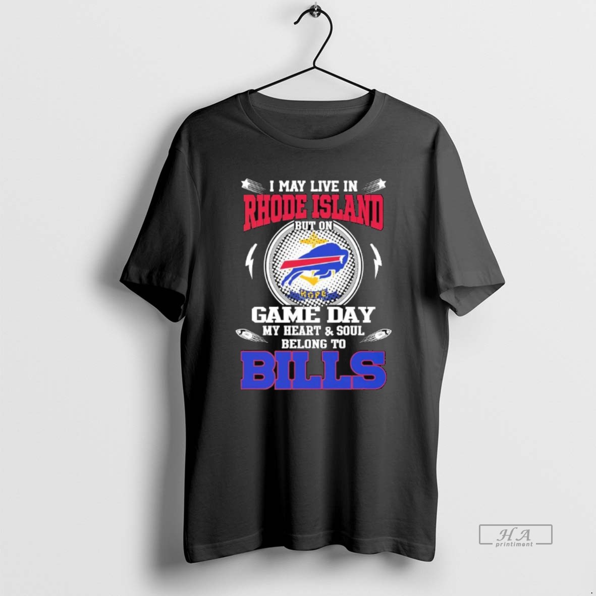 Trendy I May Live In Rhode Island But On Game Day My Heart Soul Belong To Buffalo Bills 2025 Long Sleve Tee Shirt