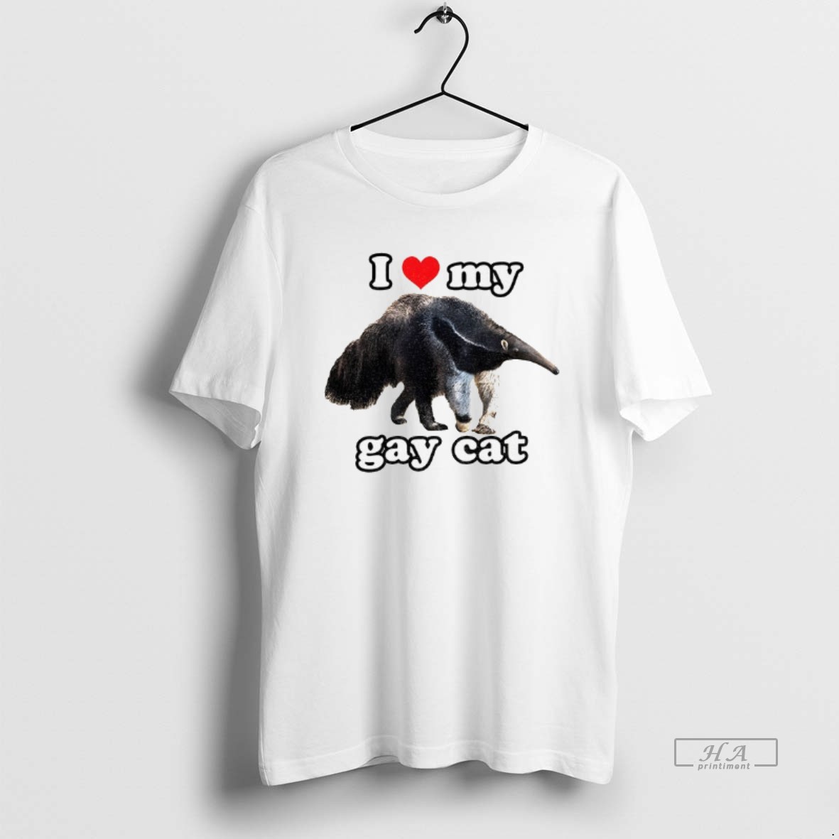 Trendy I Love Gay Cat Tee Shirt