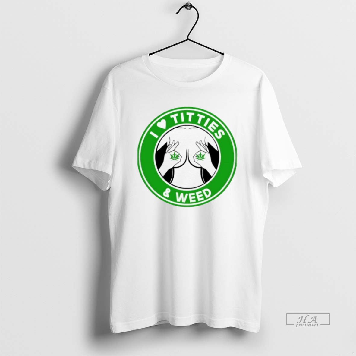 Trendy I Love Tities And Weed Tee Shirt