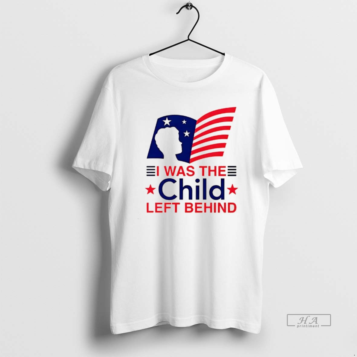 Trendy I Was The Child Left Behind Flag Tee Shirt