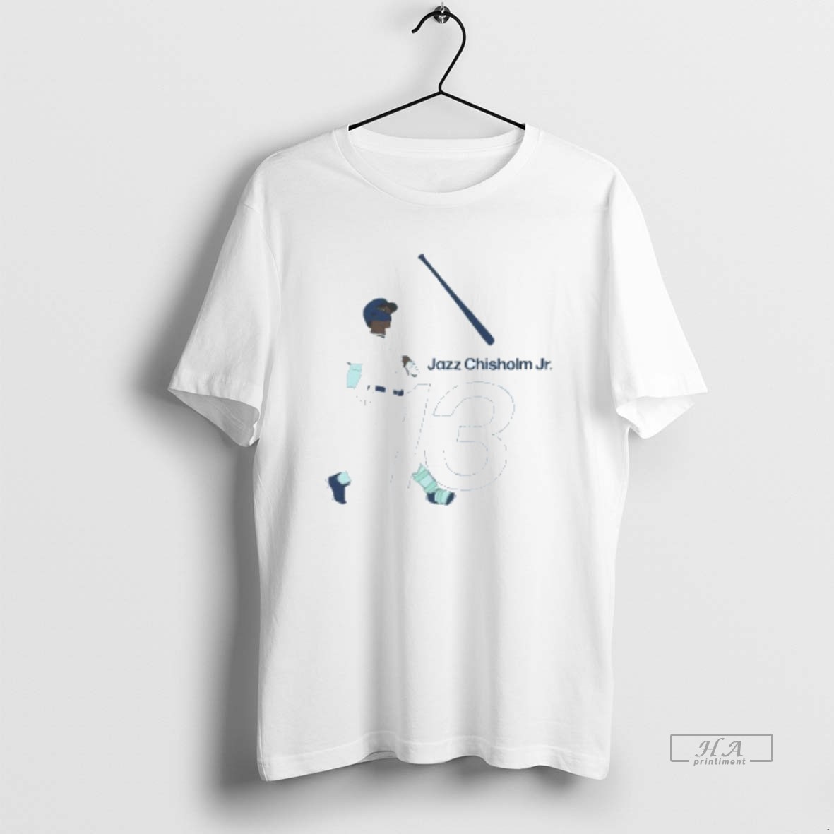 Trendy Jazz Bat Flip Jazz Chisholm Jr New York Yankees No 13 Signature Mens White Tee Tee Shirt