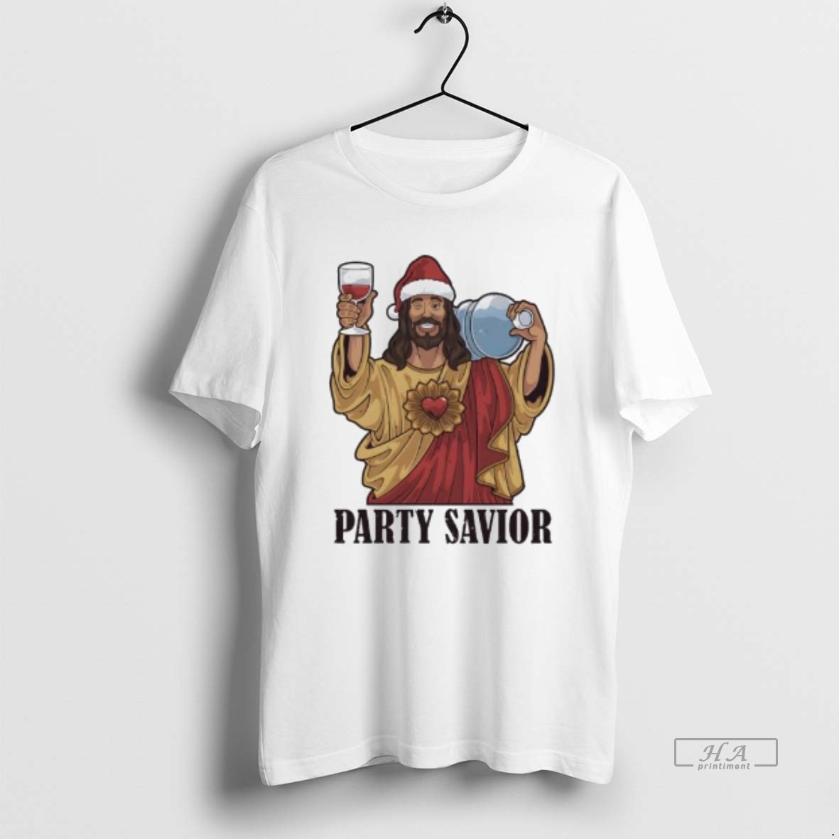 Trendy Jesus Party Saviour Christmas Tee Shirt