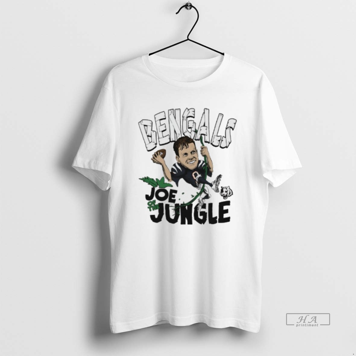 Trendy Joe Of The Jungle Burrow Cincinnati Bengals Player Caricature Tee Shirt