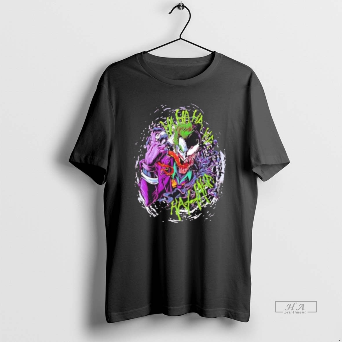 Trendy Joker Symbiote Villain Fusion Parody Tee Shirt