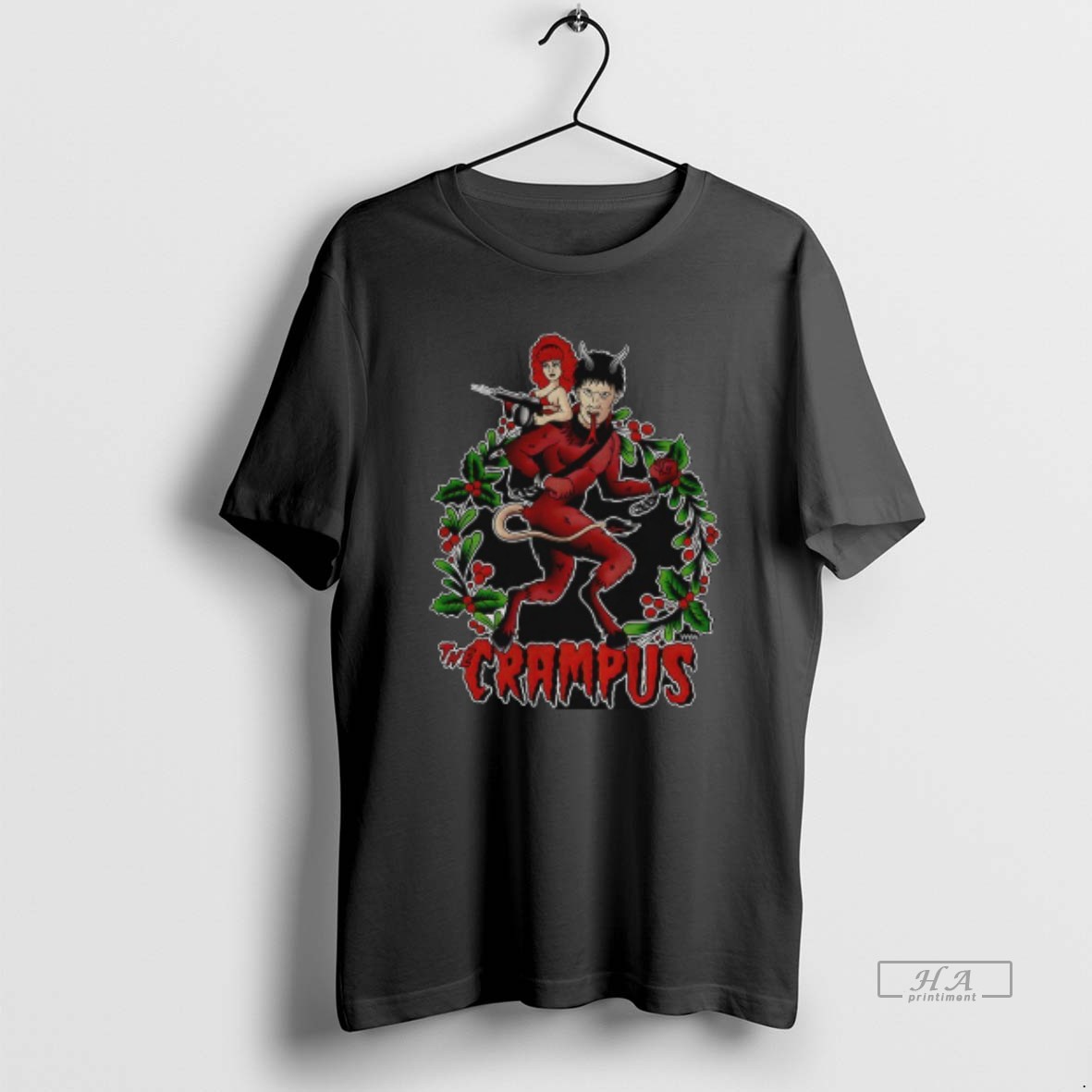 Trendy Krampus The Crampus Cartoon Horror Halloween Tee Shirt