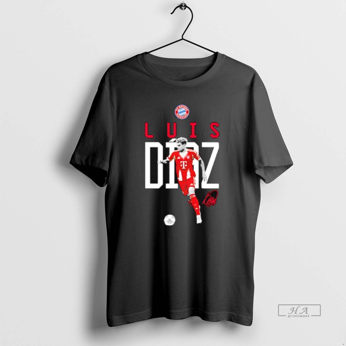Trendy Luis Diaz Fc Bayern Munich Logo Signature Tee Shirt