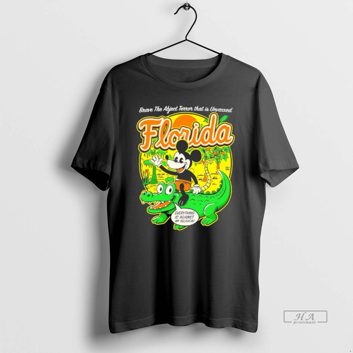 Trendy Mickey Florida Everything Is Against My Religion Tee Shirt