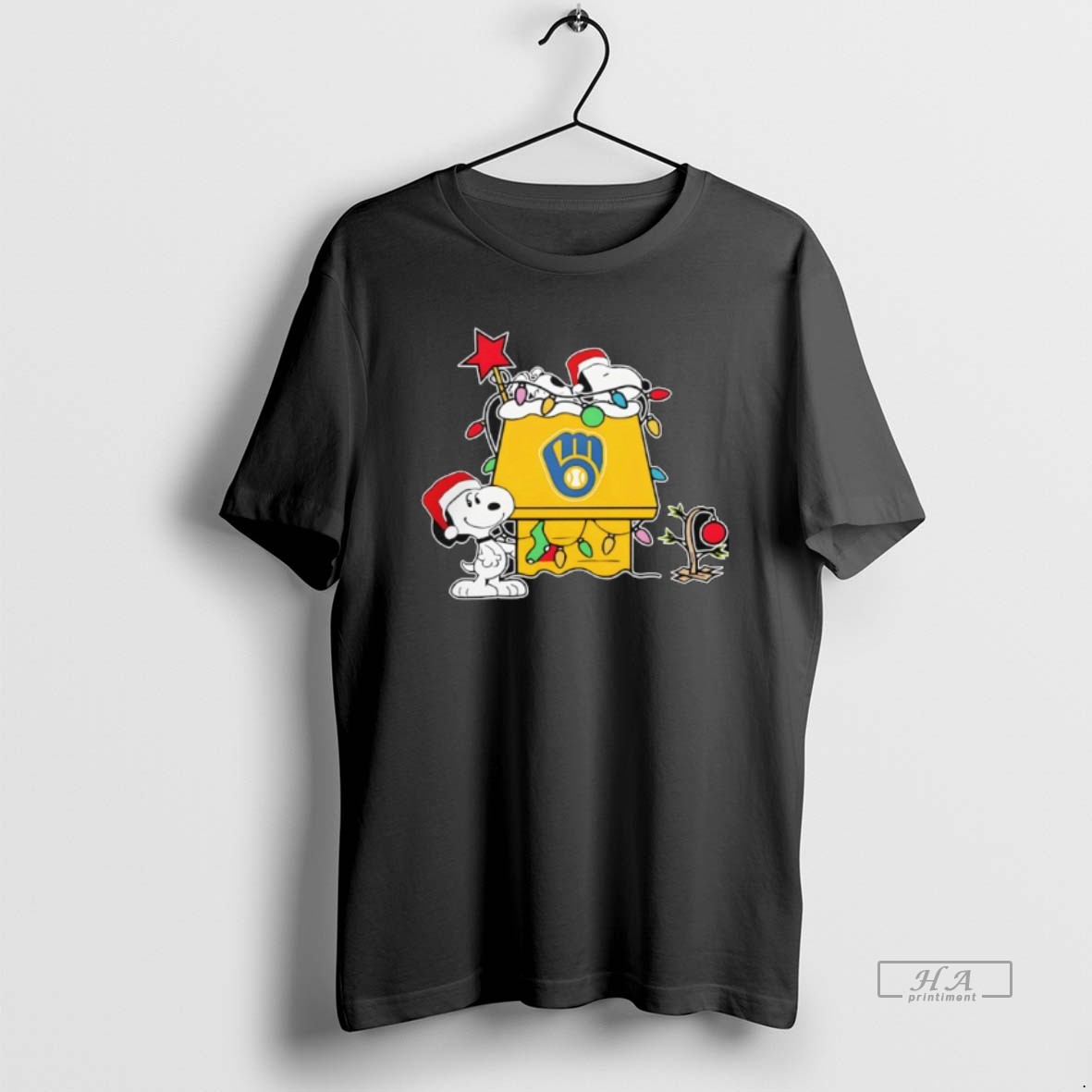 Trendy Milwaukee Brewers Snoopy Christmas Holiday 2025 Tee Shirt
