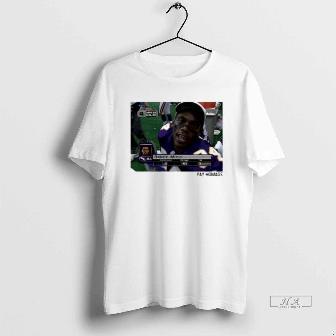 Trendy Minnesota Vikings Randy Moss Homage Ash Pay Homage Tee Shirt