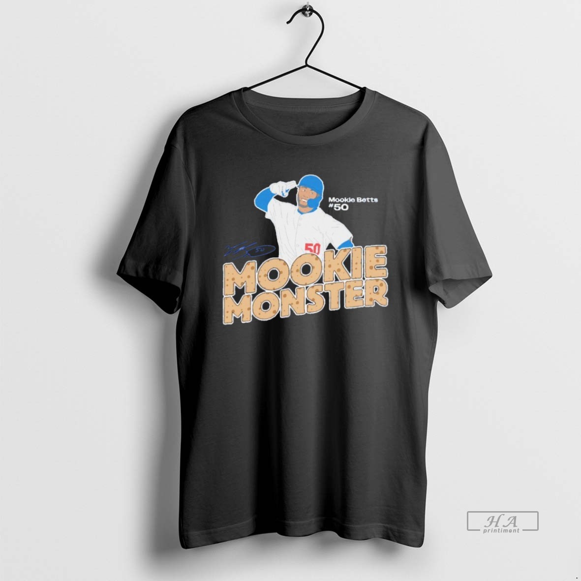 Trendy Mookie Monster Mookie Betts Los Angeles Dodgers Signature Blackshirt Tee Shirt