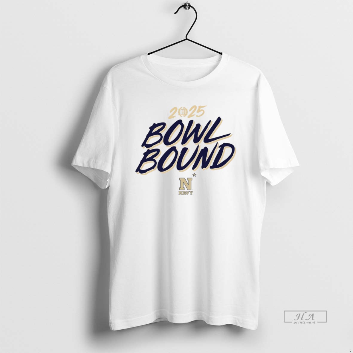 Trendy Navy Midshipmen 2025 Bowl Bound Logo Tee Shirt