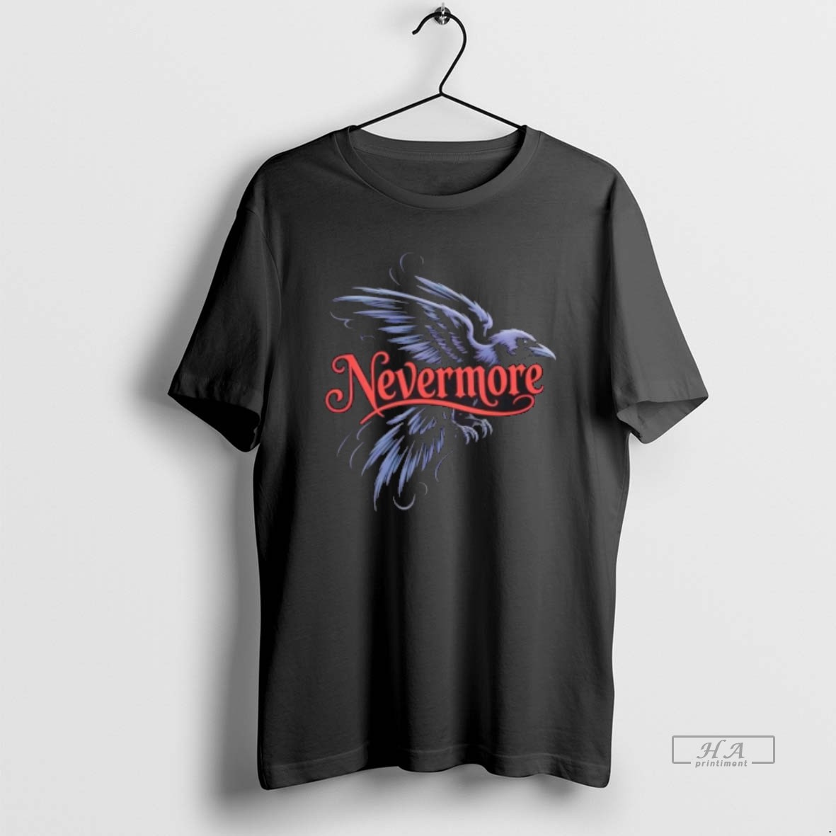 Trendy Nevermore Flying Raven Tee Shirt