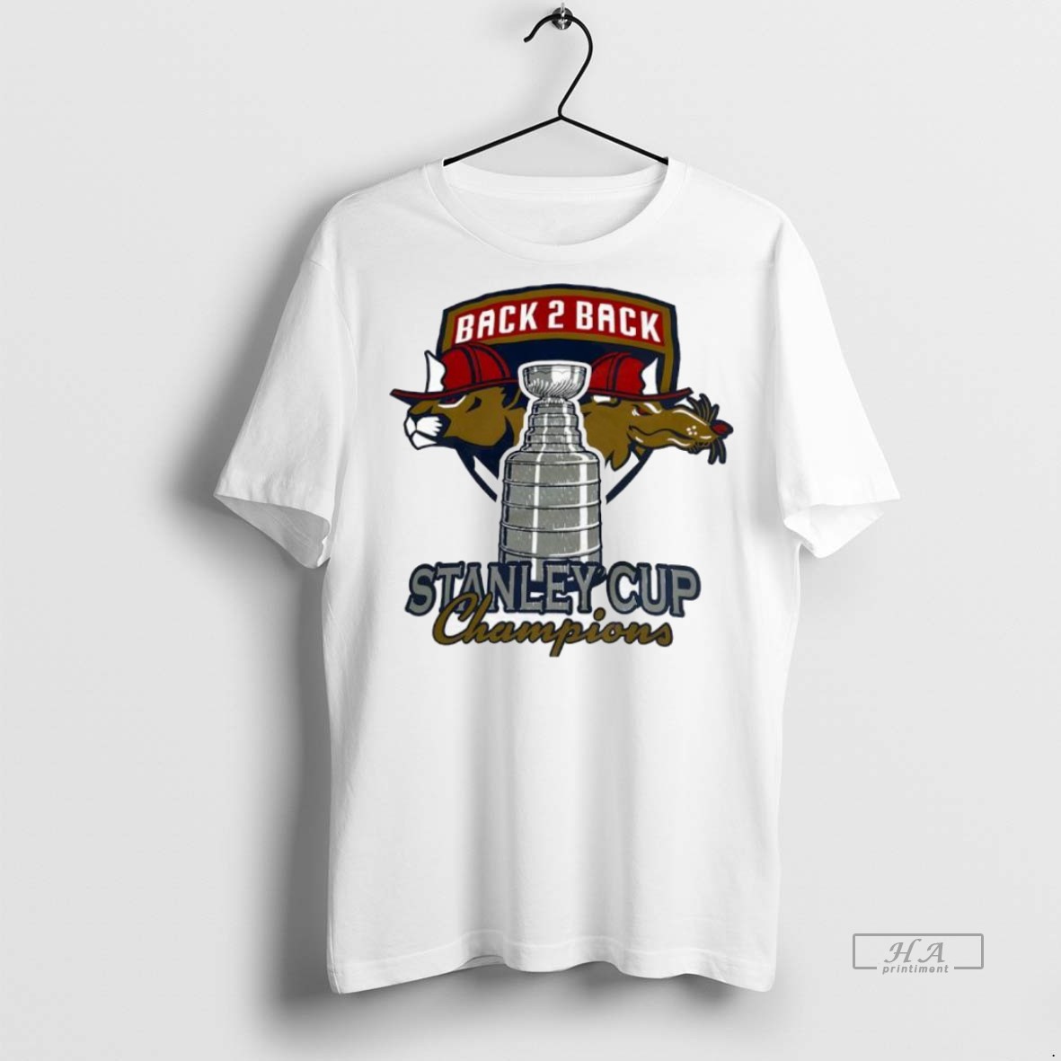 Trendy Official Back 2 Back Florida Panthers Stanley Cup Champions Logo Tee Sweater Hoodie