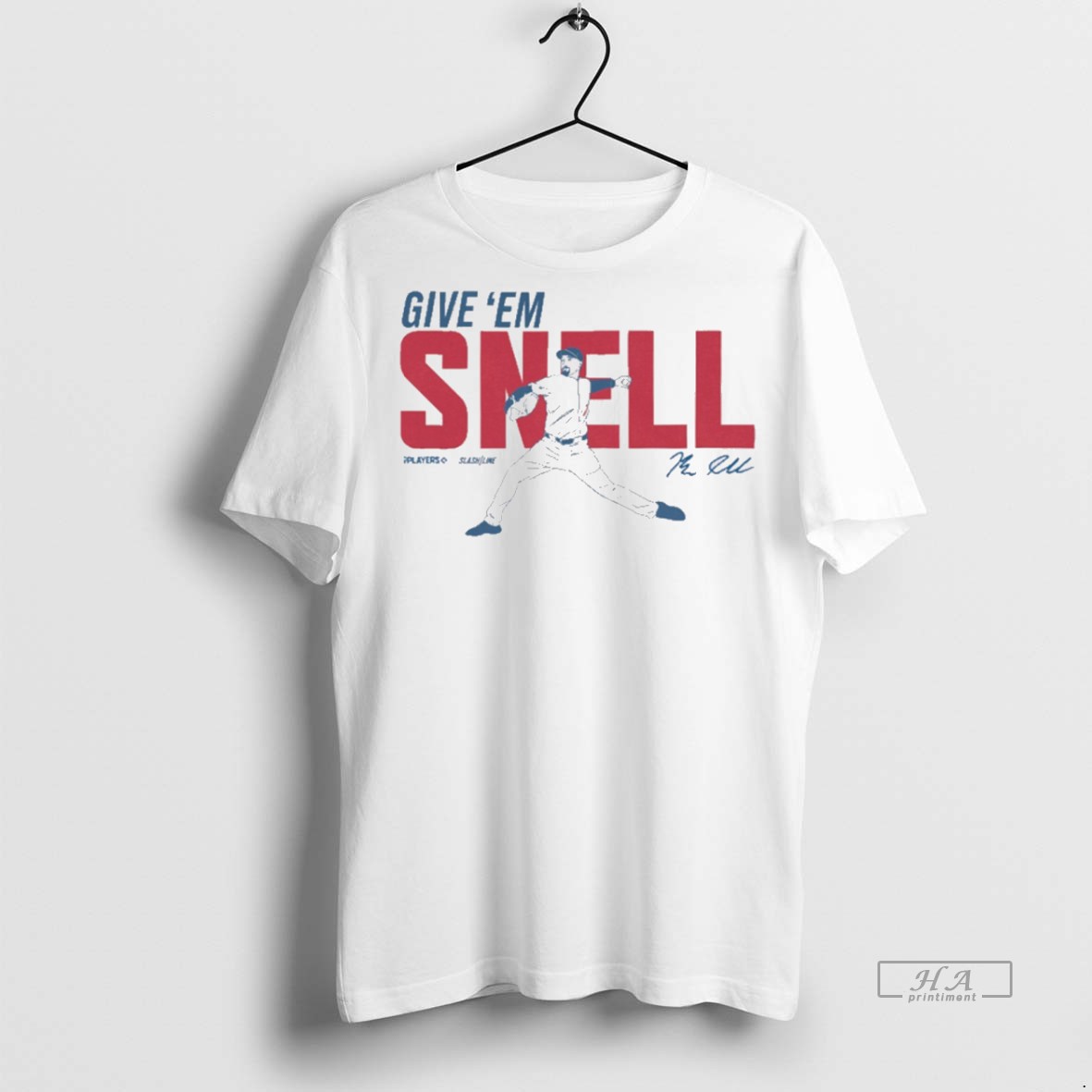 Trendy Official Give Em Snell Los Angeles Dodgers Blake Snell Slash Line Signature Tee Sweater Hoodie