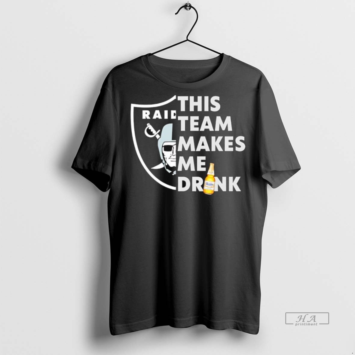Trendy Official Las Vegas Raiders Logo This Team Makes Me Drink Beer Tee Sweater Hoodie